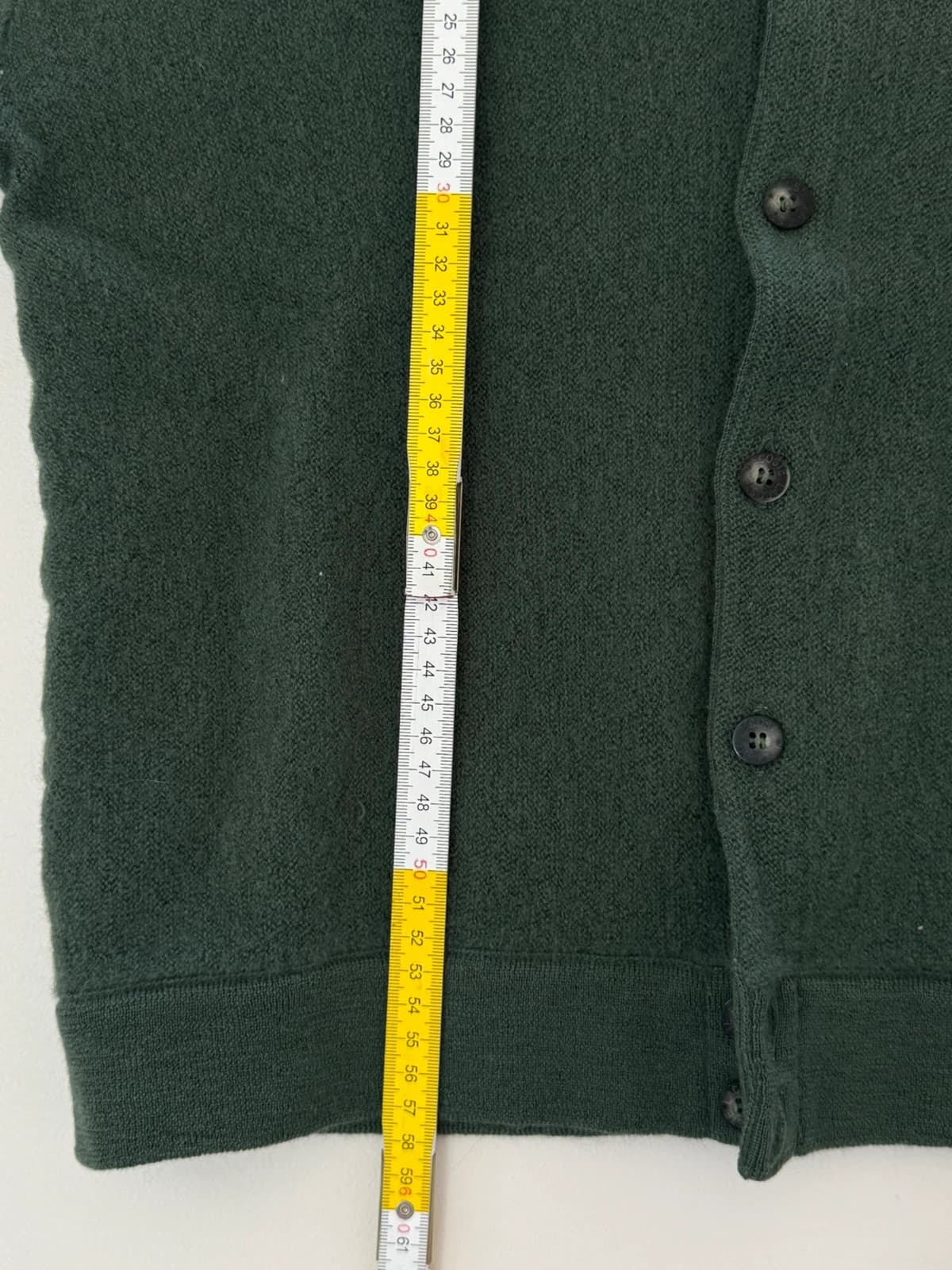 Vintažinė Lacoste kardiganinė liemenė, eglės žalia, gryna vilna, dydis M - FP260757 – nuotrauka 9/9