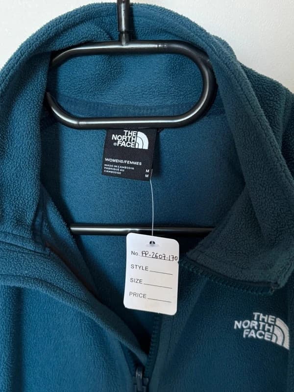 Flisinė striukė The North Face petrolio mėlyna, moteriškas dydis M - FP2607170 – nuotrauka 3/7