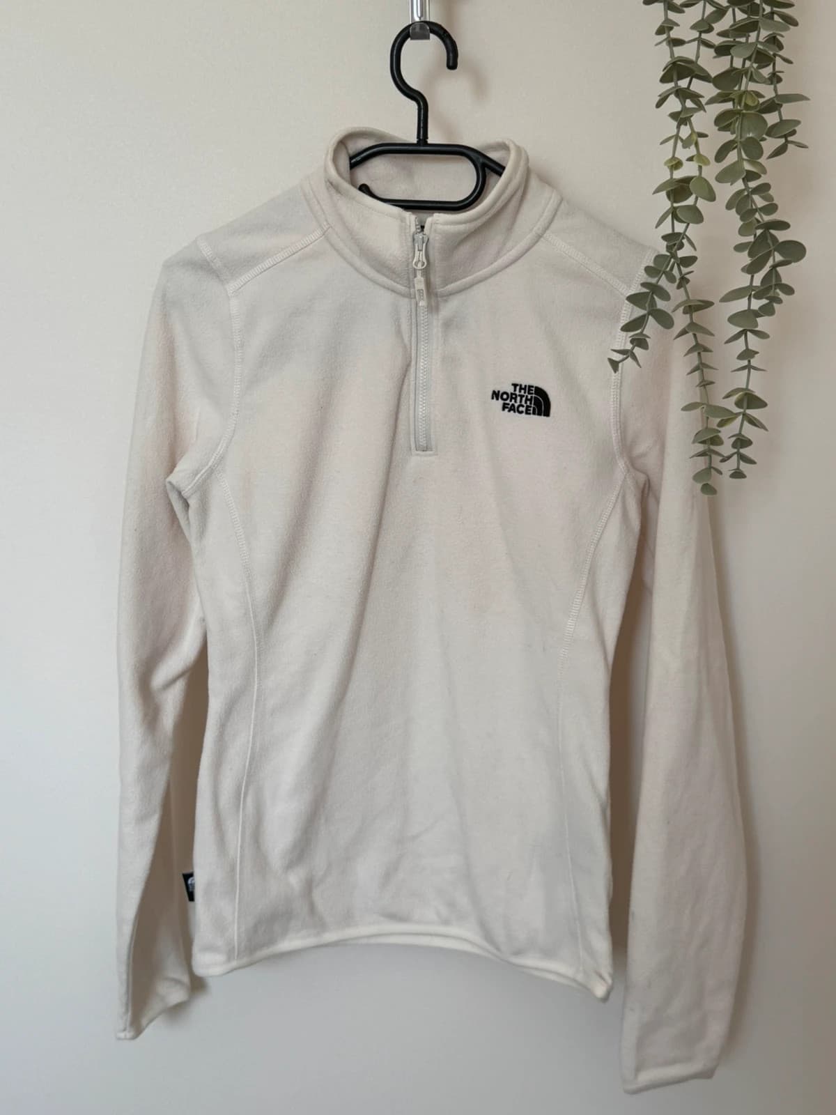 Flisas su 1/4 užtrauktuku The North Face balkšvai baltas, moteriškas dydis XS - FP260925 – nuotrauka 2/11