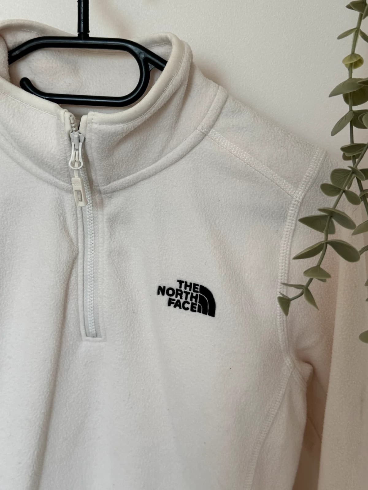 Flisas su 1/4 užtrauktuku The North Face balkšvai baltas, moteriškas dydis XS - FP260925 – nuotrauka 5/11