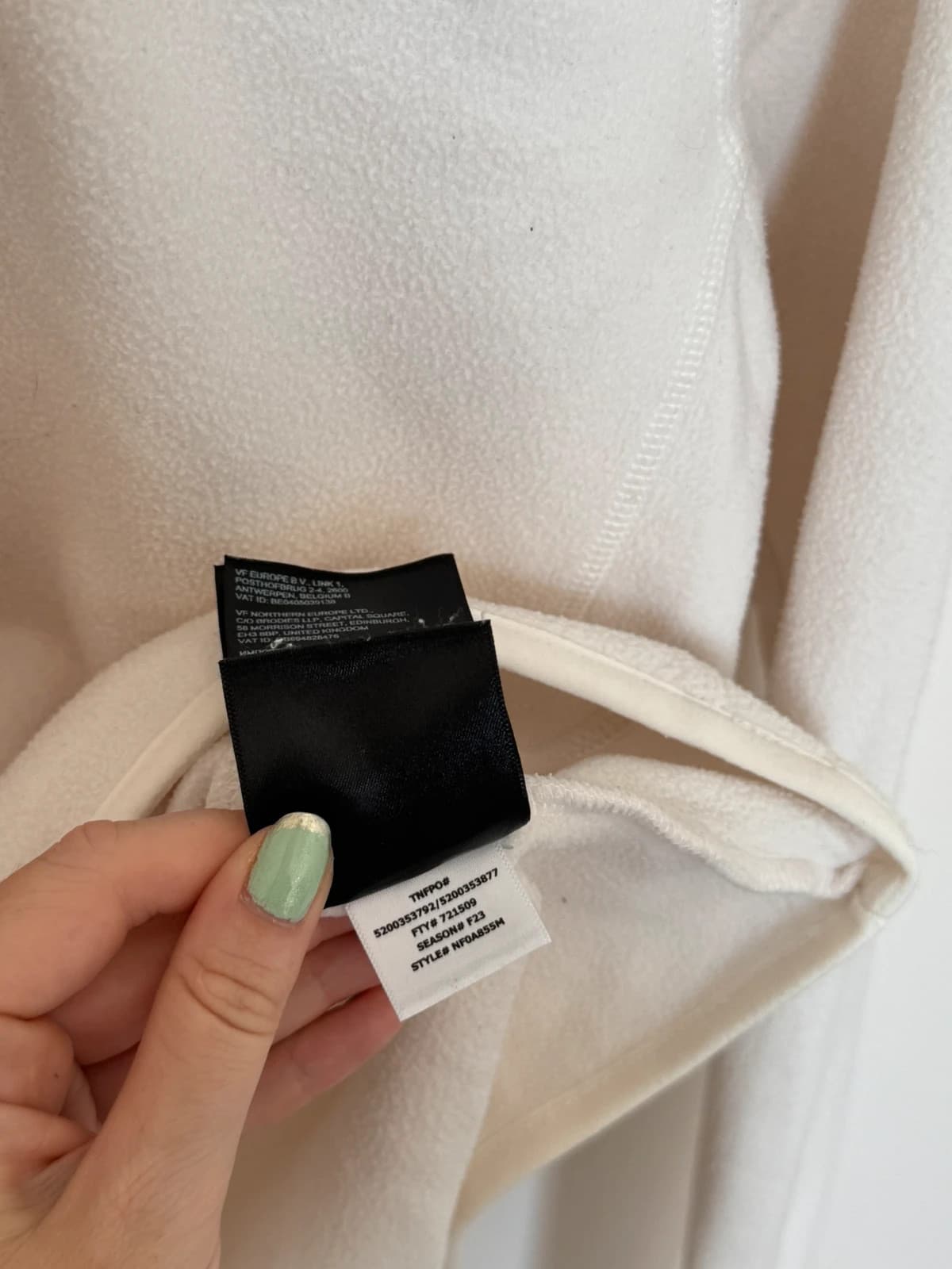 Flisas su 1/4 užtrauktuku The North Face balkšvai baltas, moteriškas dydis XS - FP260925 – nuotrauka 9/11
