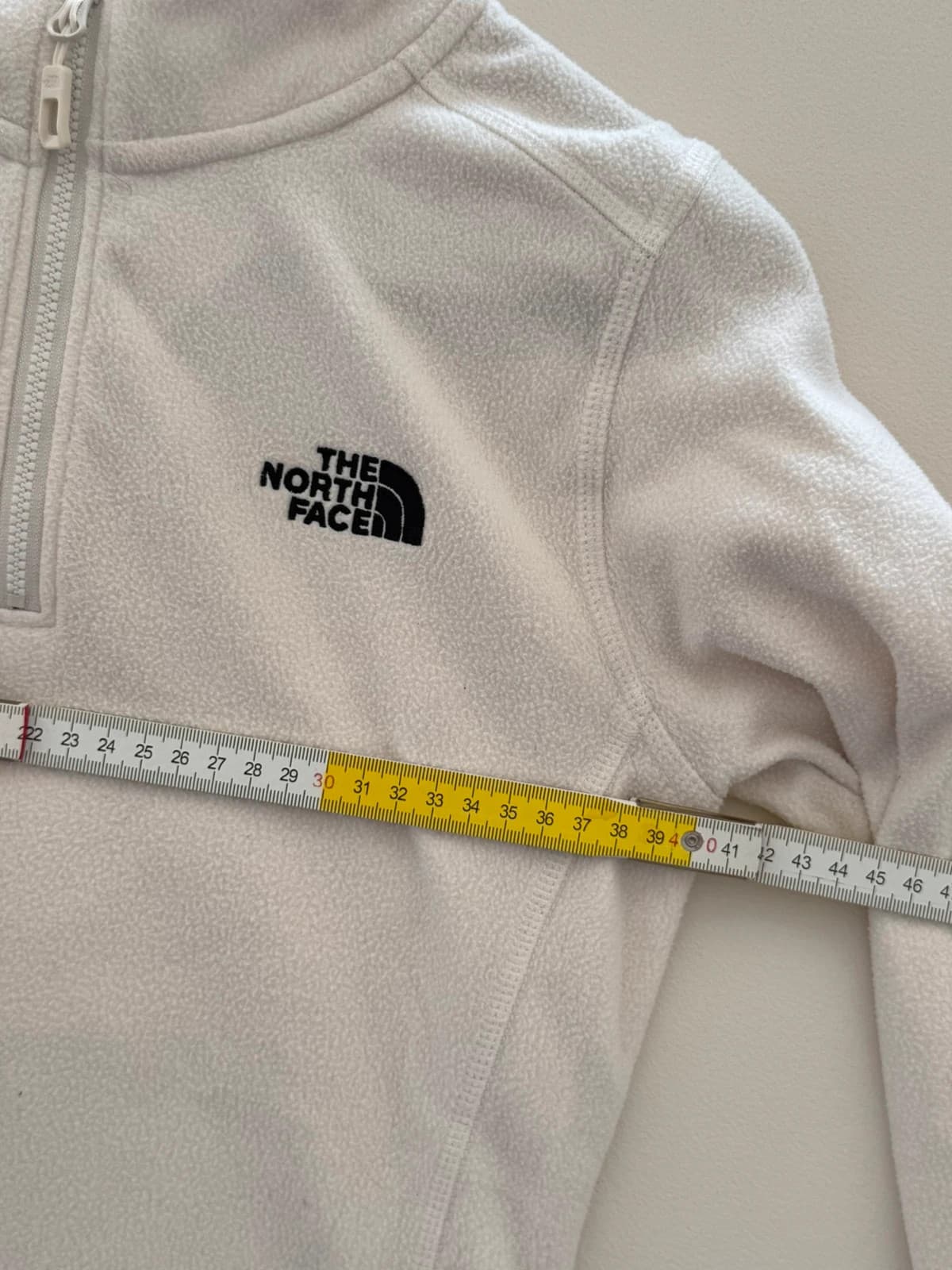 Flisas su 1/4 užtrauktuku The North Face balkšvai baltas, moteriškas dydis XS - FP260925 – nuotrauka 10/11