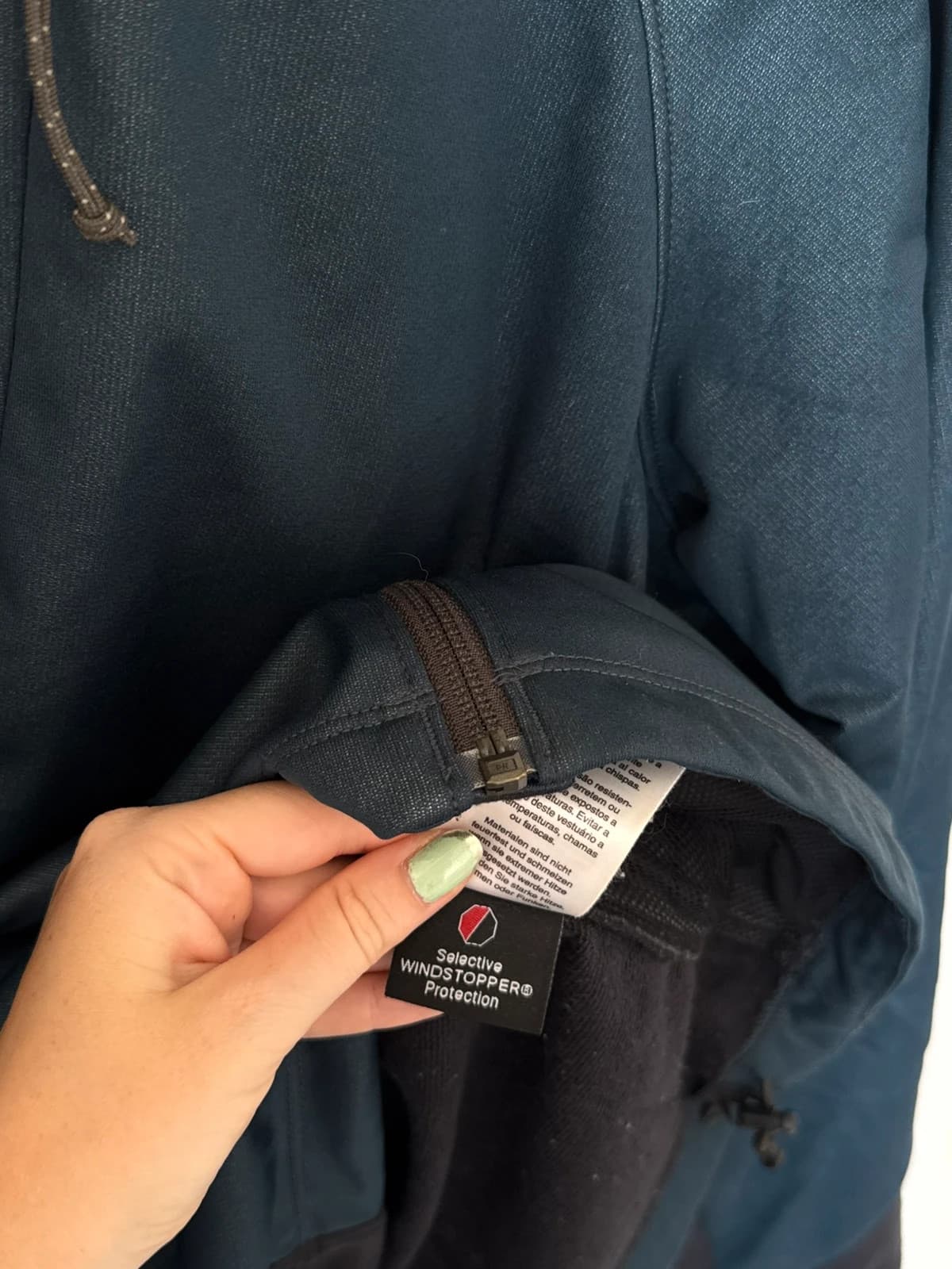 Columbia Titanium Windstopper N2S mavi siyah teknik ceket beden M - FP2607128 - Fotoğraf 8/11