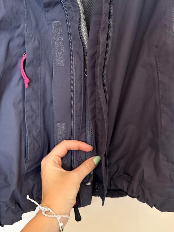 Vandeniui atspari HyVent striukė The North Face violetinė, moteriška, dydis S - FP2608145 – nuotrauka 10/12