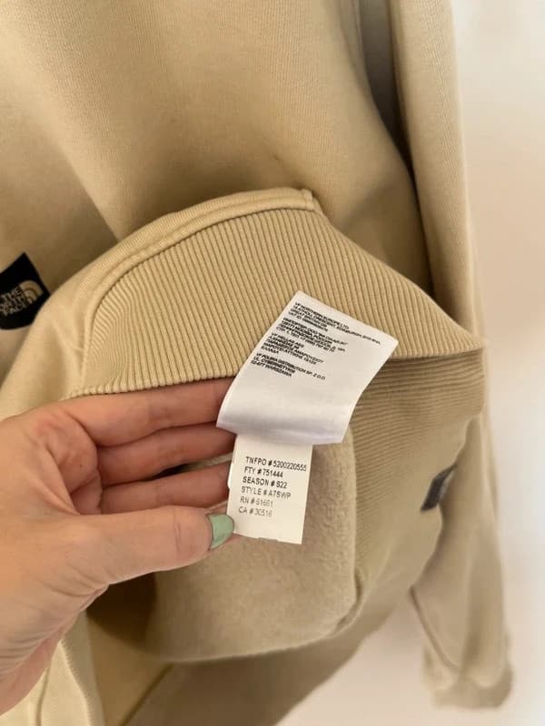 Sweat col zippé The North Face beige taille M - FP2607122 - Photo 6/12