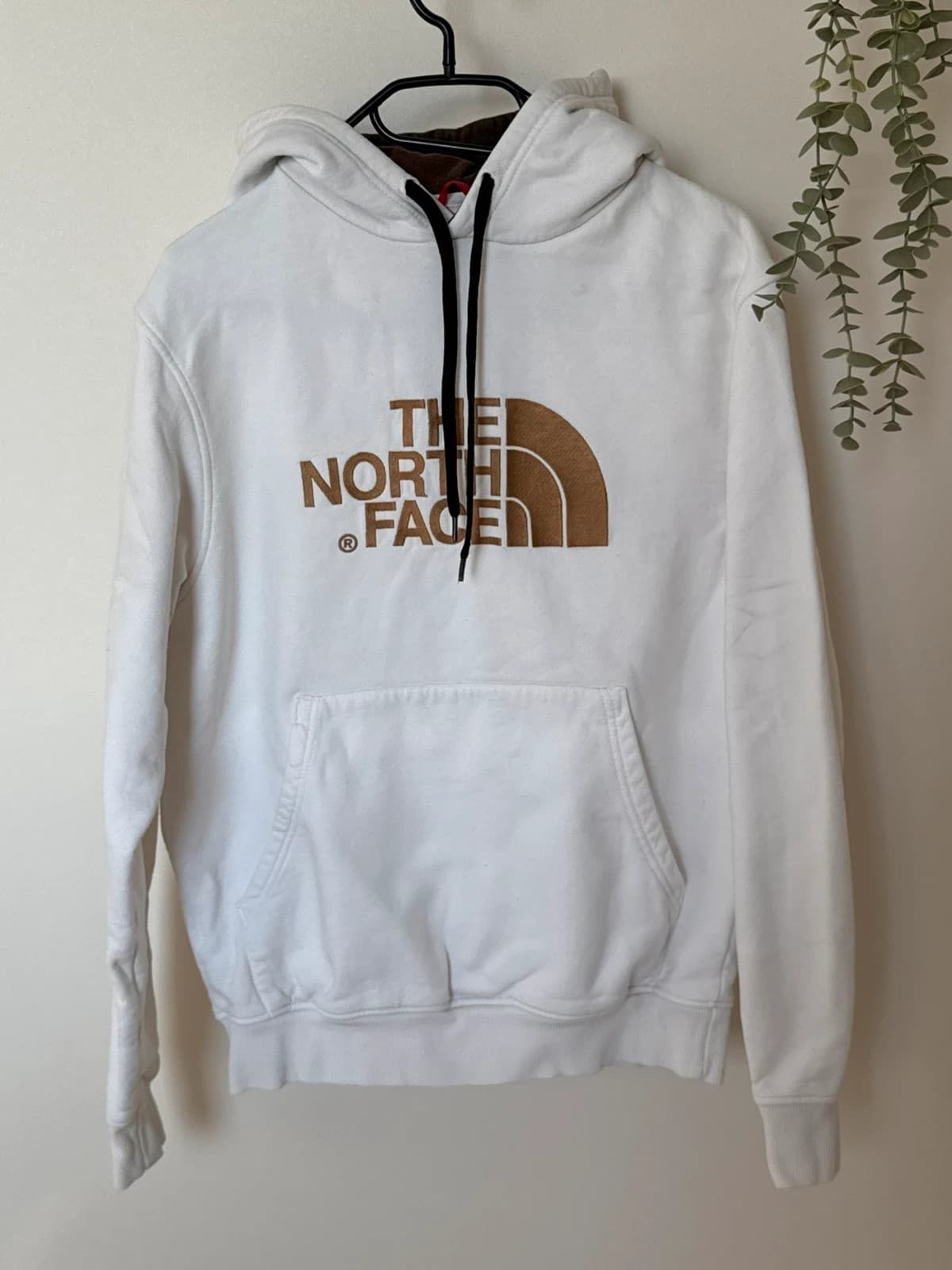 Sweat à capuche The North Face blanc logo brodé rose gold taille S - FP260747 - Photo 2/11