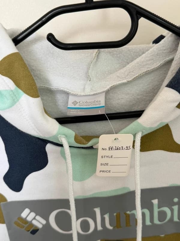 Hoodie/Sweat à capuche Columbia camouflage kaki bleu menthe taille L - FP260795 - Photo 3/8