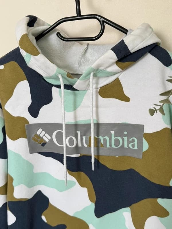 Hoodie/Sweat à capuche Columbia camouflage kaki bleu menthe taille L - FP260795 - Photo 5/8