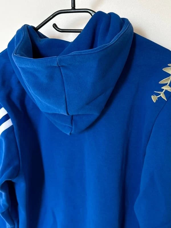 Sweat zippé à capuche Adidas Primegreen bleu noir blanc taille M - DN26087 - Photo 8/10
