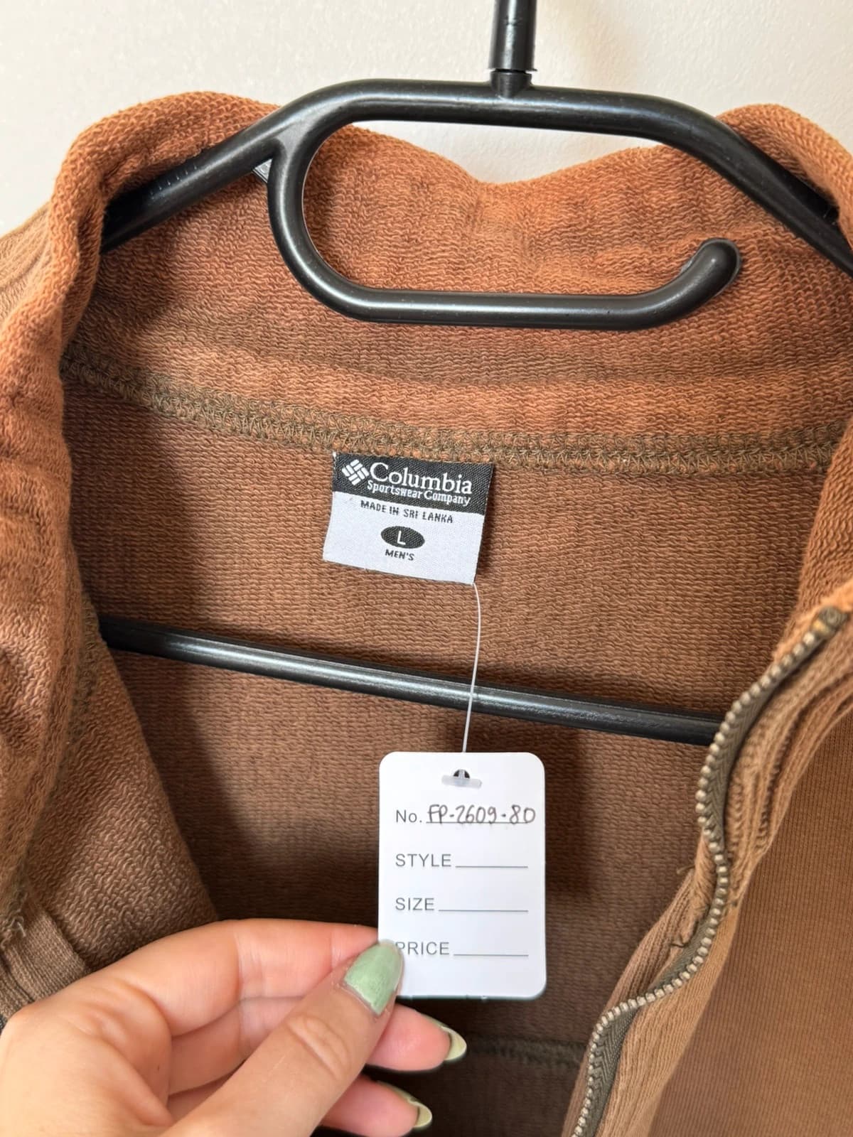 Giacca con zip Columbia Adventure marrone in cotone taglia L - FP260980 - Foto 6/8