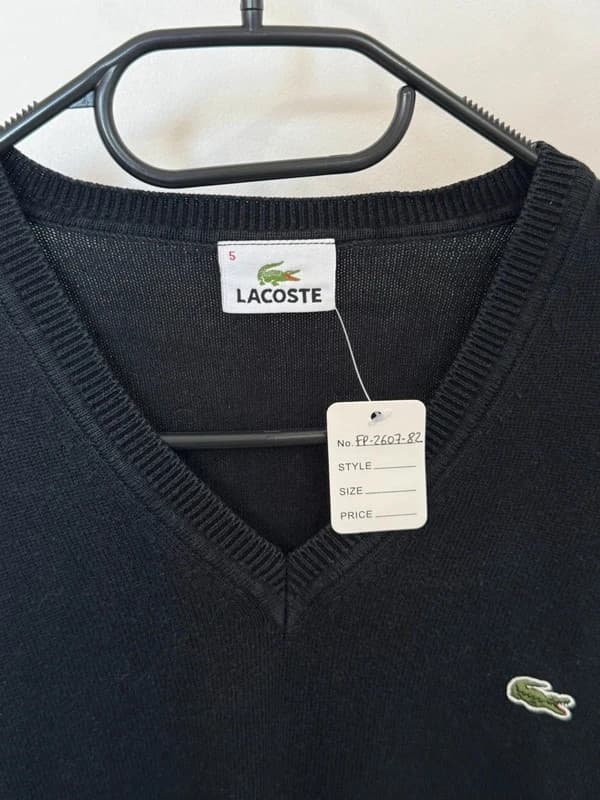 V-Ausschnitt-Pullover Lacoste schwarz Größe 5/L - FP260782 - Foto 3/8