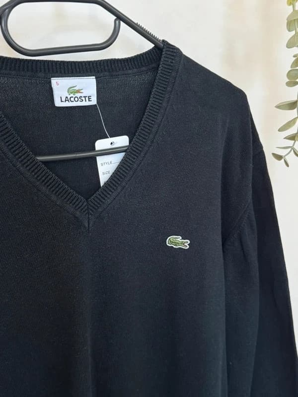 V-Ausschnitt-Pullover Lacoste schwarz Größe 5/L - FP260782 - Foto 4/8