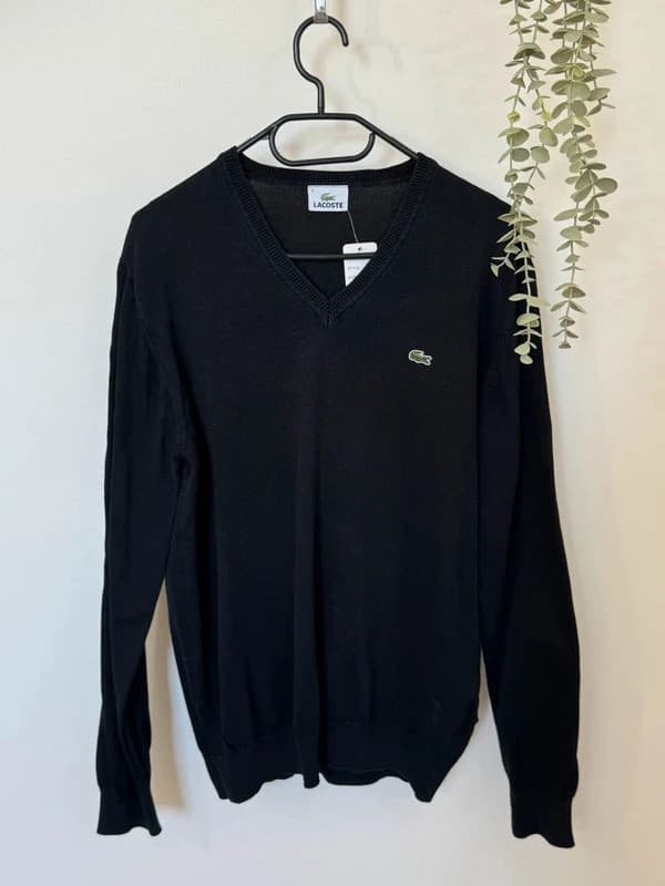 V-Ausschnitt-Pullover Lacoste schwarz Größe 5/L - FP260782 - Foto 2/8