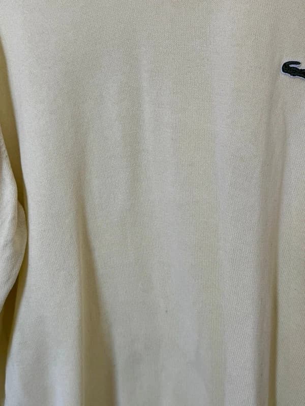 Pull col rond Lacoste jaune pastel taille 5/L - FP260771 - Photo 5/9