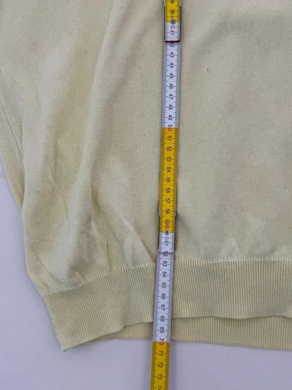Pull col rond Lacoste jaune pastel taille 5/L - FP260771 - Photo 9/9