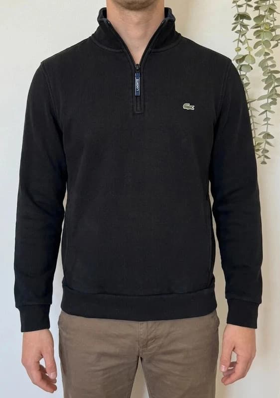 Pull half zip col camionneur Lacoste noir taille 4/M - FP260783 - Photo 1/9
