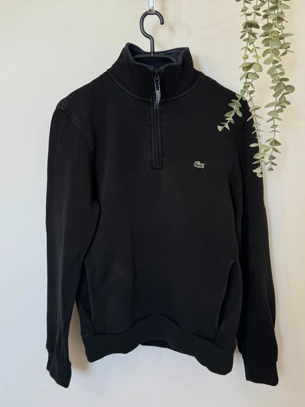 Pull half zip col camionneur Lacoste noir taille 4/M - FP260783 - Photo 2/9