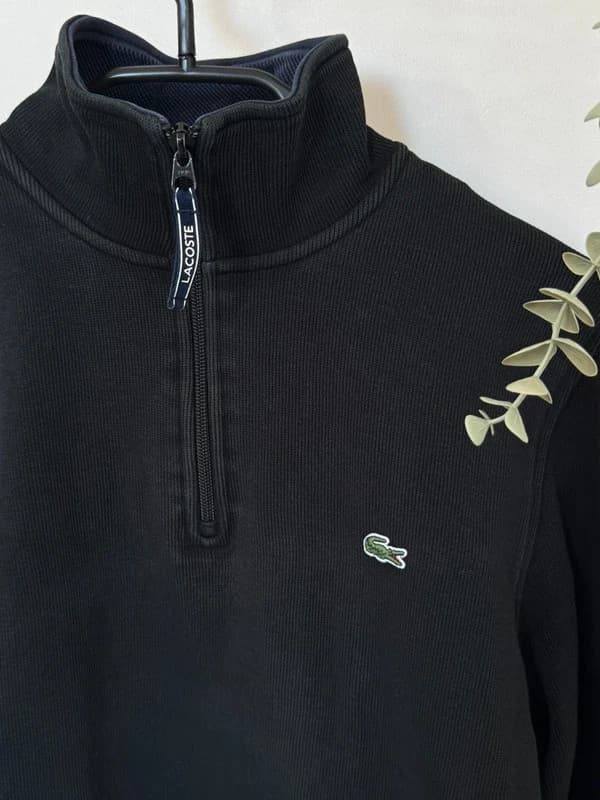 Pull half zip col camionneur Lacoste noir taille 4/M - FP260783 - Photo 5/9