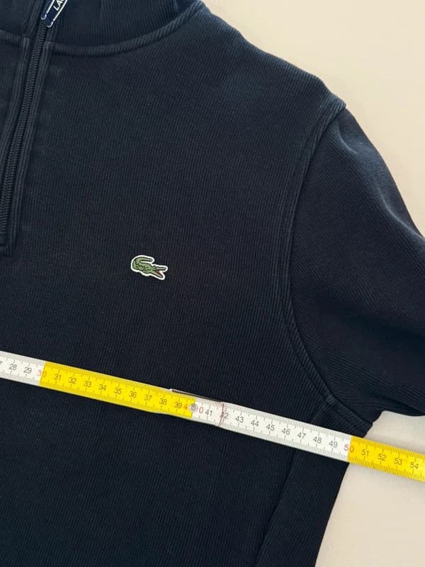 Pull half zip col camionneur Lacoste noir taille 4/M - FP260783 - Photo 8/9