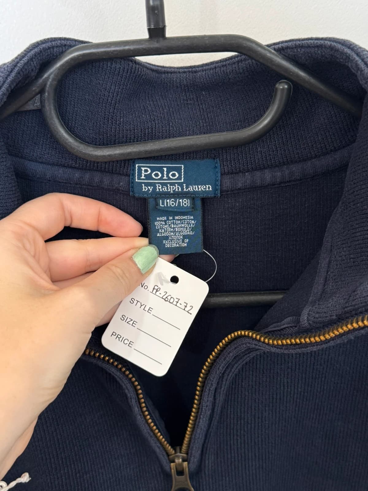 Halfzip trui met trucker-kraag Polo Ralph Lauren marineblauw maat L 16/18/S - FP260772 - Foto 5/10