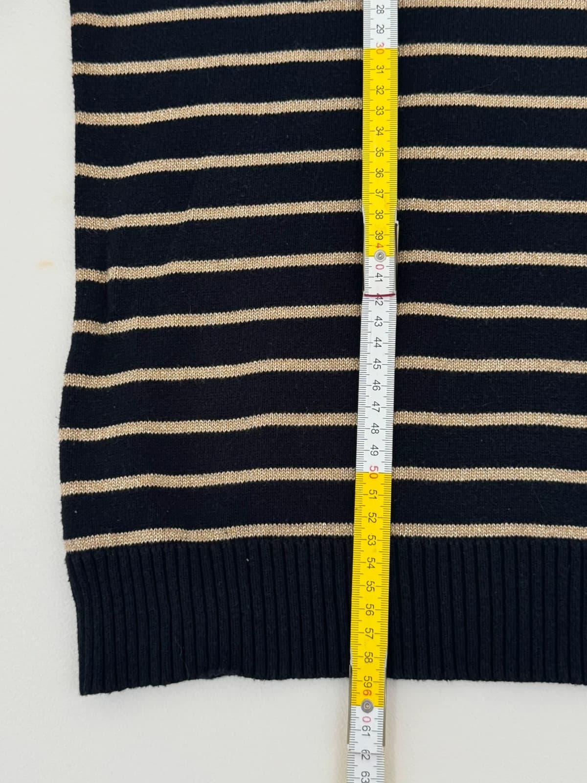 Pull col montant rayé Lauren Ralph Lauren noir doré taille L - FP260773 - Photo 8/8
