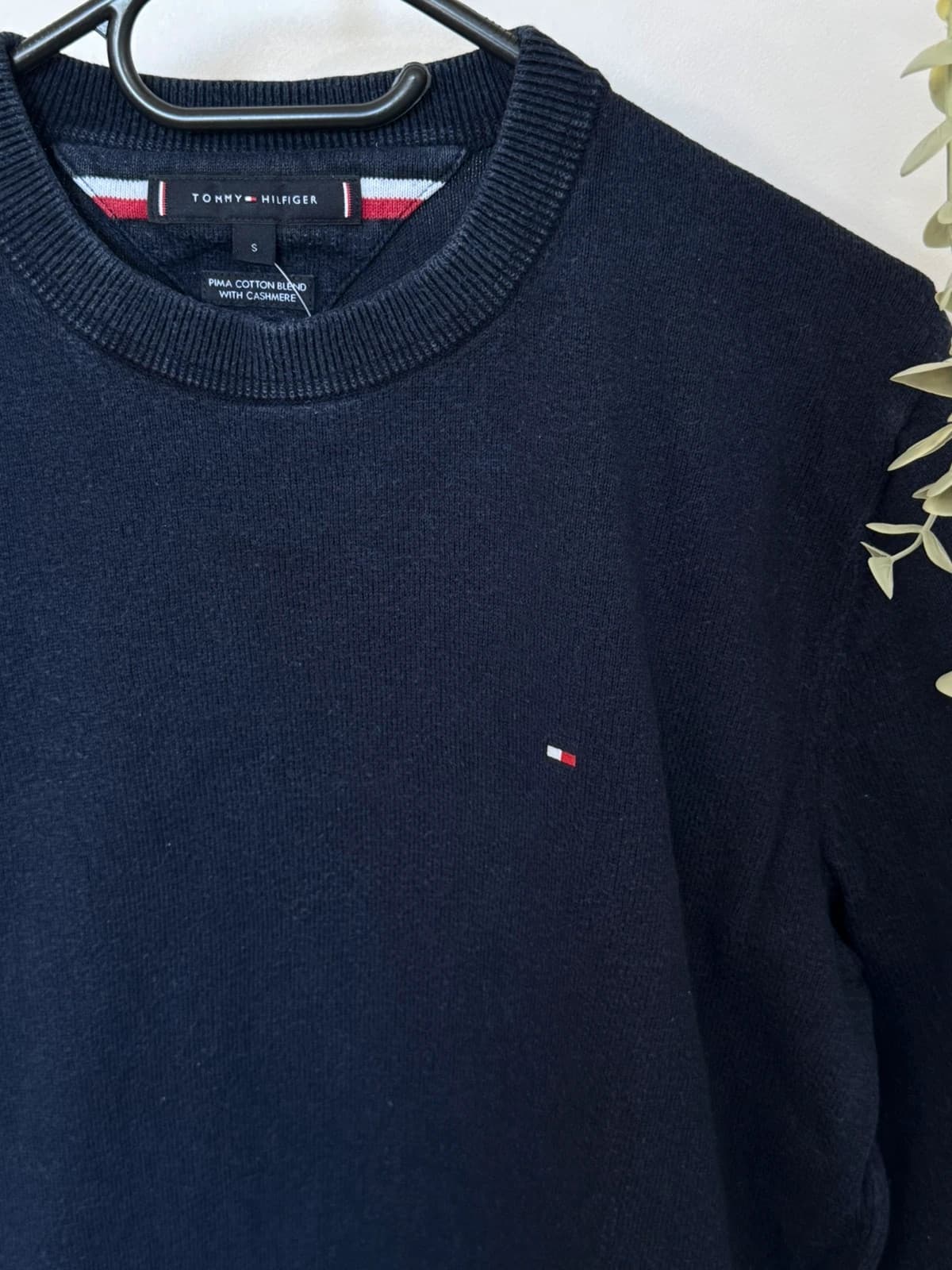 Pull col rond Tommy Hilfiger Pima coton cachemire bleu marine taille S - FP260775 - Photo 5/9
