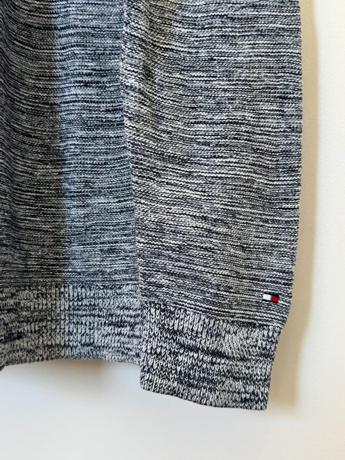 Pull col rond Tommy Hilfiger Premium Cotton gris bleu chiné taille XL - FP260768 - Photo 4/9