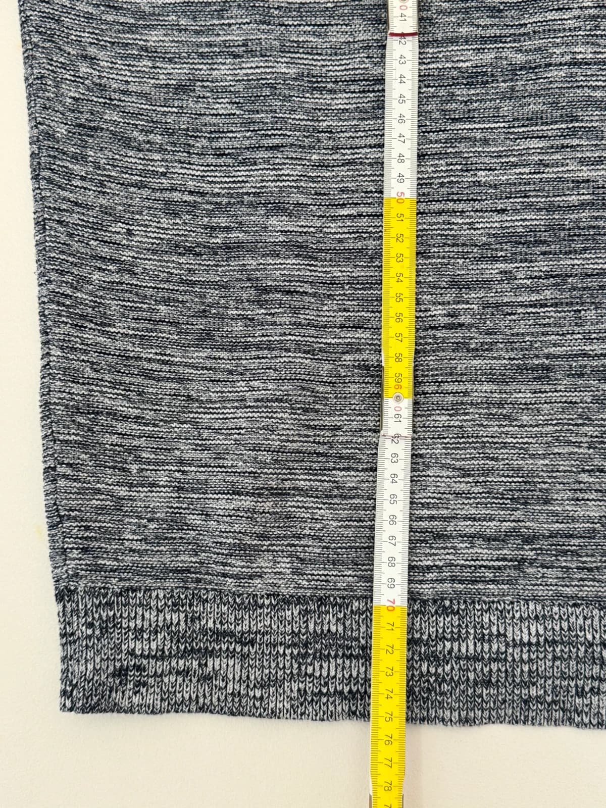 Pull col rond Tommy Hilfiger Premium Cotton gris bleu chiné taille XL - FP260768 - Photo 9/9