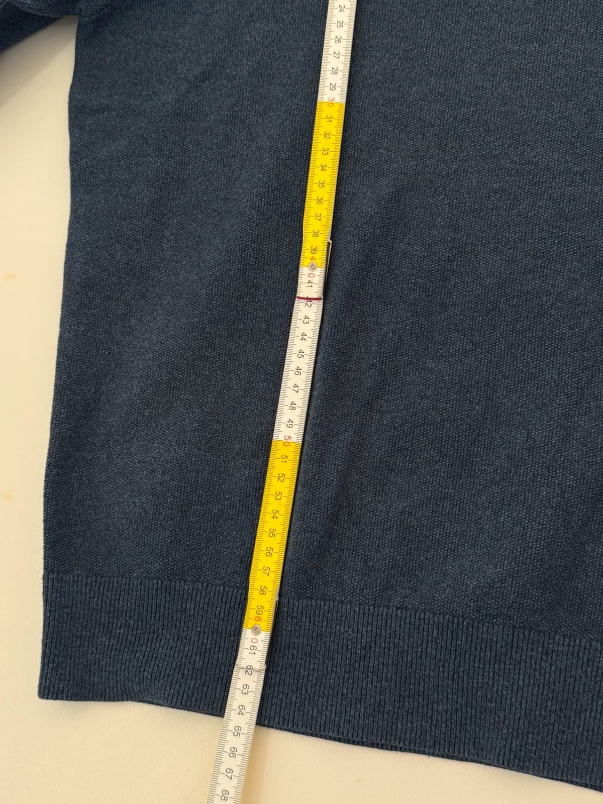 V formos apykaklės megztinis Tommy Hilfiger Premium Cotton mėlynas, dydis S - FP260769 – nuotrauka 9/9