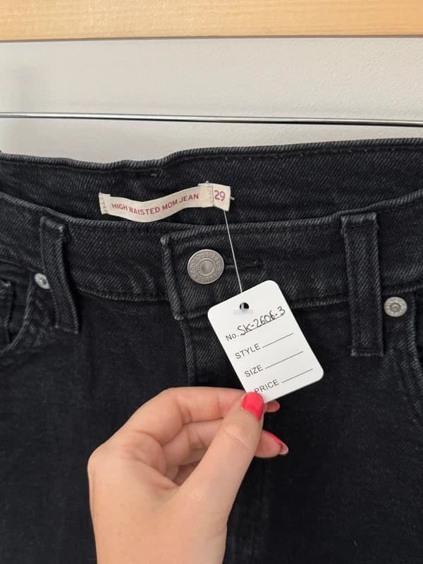 Jean mom fit Levi's noir taille W29 L29 - SK26063 - Photo 3/11