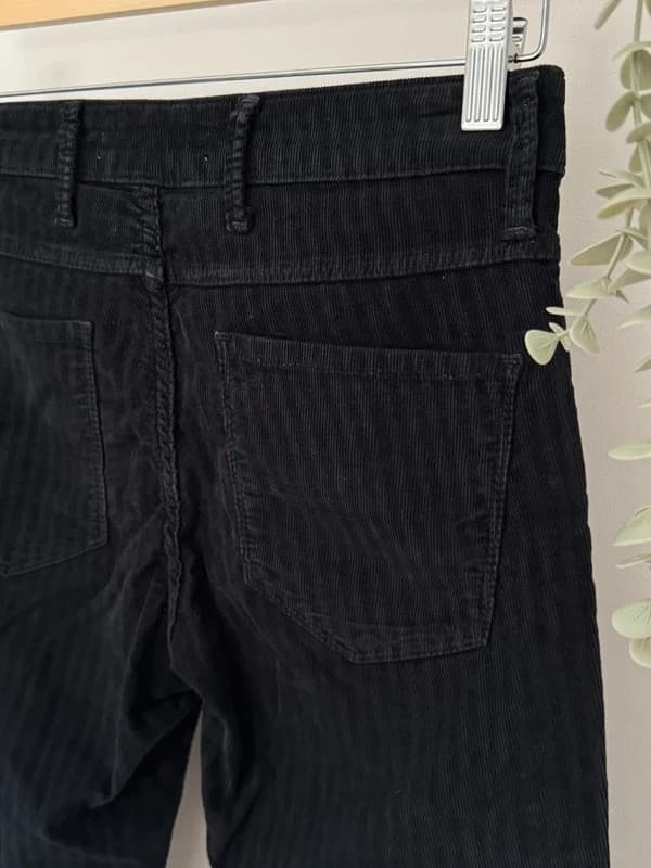 Pantalon slim Sandro velours côtelé noir à rayures taille 36 - SC2605101 - Photo 5/8