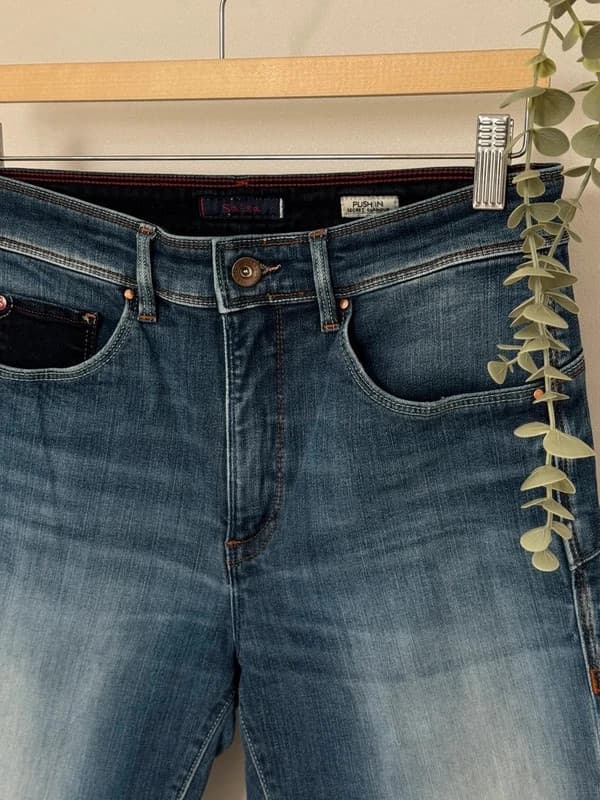 Jeans slim Salsa Push In Secret Glamour azul desbotado tamanho W31 L30 - Foto 5/12