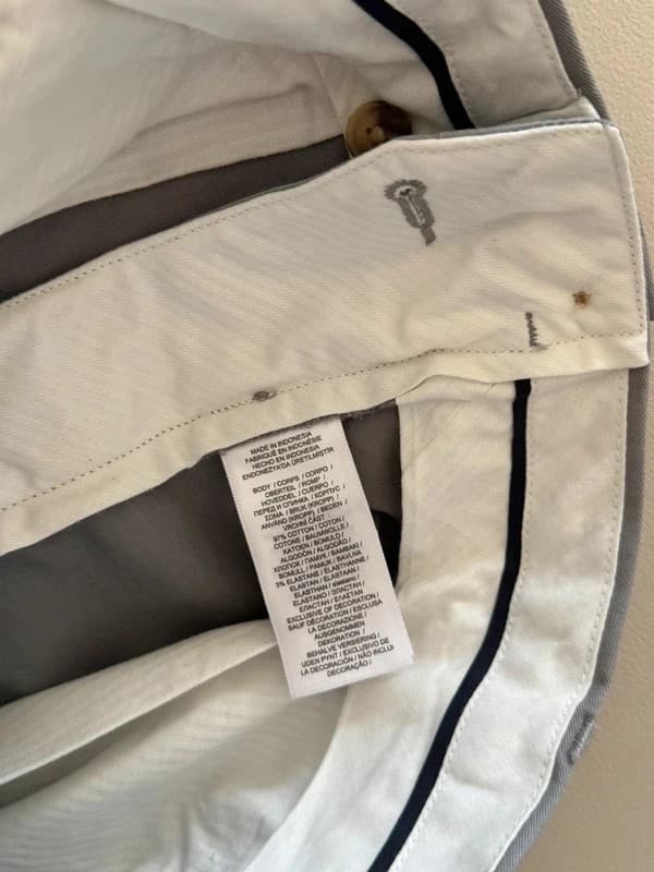 Chino kelnės Stretch Straight Fit Polo Ralph Lauren pilkos, dydis W36 L34, QR kodas - SK260539 – nuotrauka 7/11