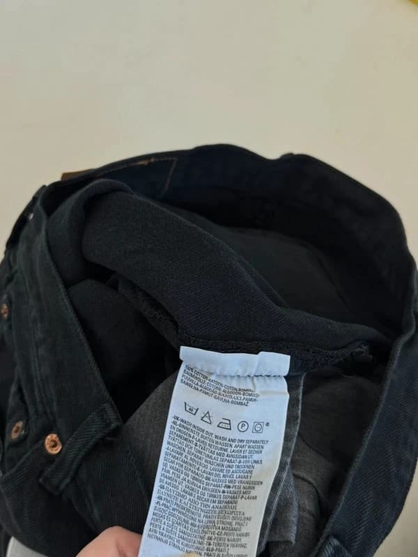 Tiesūs Levi's 501 džinsai juodi, dydis W36 L34 – nuotrauka 4/12