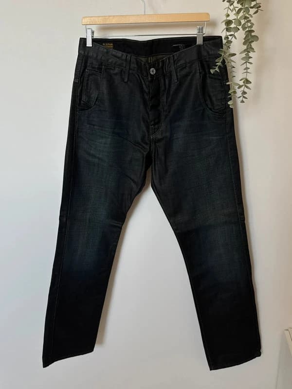 Tiesūs G-Star RAW GS 3301 Astro Slacks Straight džinsai juodi, dydis W33 L32 - SC260587 – nuotrauka 2/13