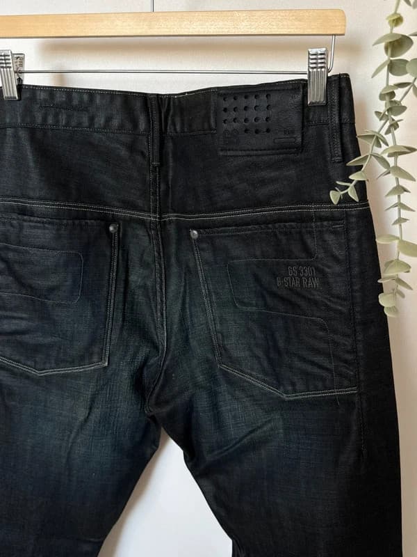 Tiesūs G-Star RAW GS 3301 Astro Slacks Straight džinsai juodi, dydis W33 L32 - SC260587 – nuotrauka 6/13