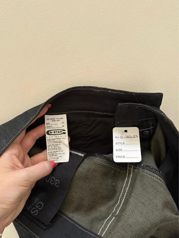 Tiesūs G-Star RAW GS 3301 Astro Slacks Straight džinsai juodi, dydis W33 L32 - SC260587 – nuotrauka 10/13