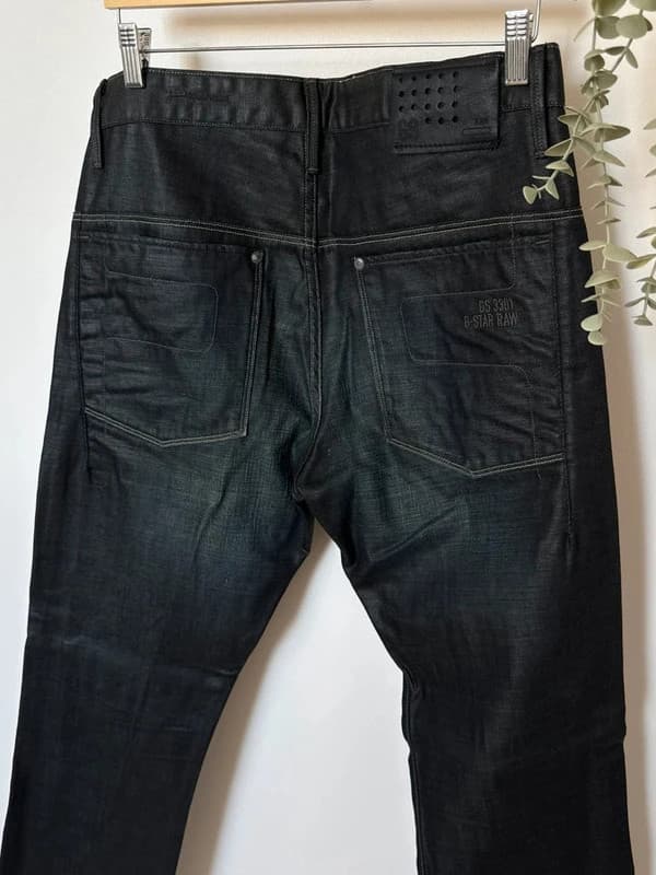 Tiesūs G-Star RAW GS 3301 Astro Slacks Straight džinsai juodi, dydis W33 L32 - SC260587 – nuotrauka 7/13