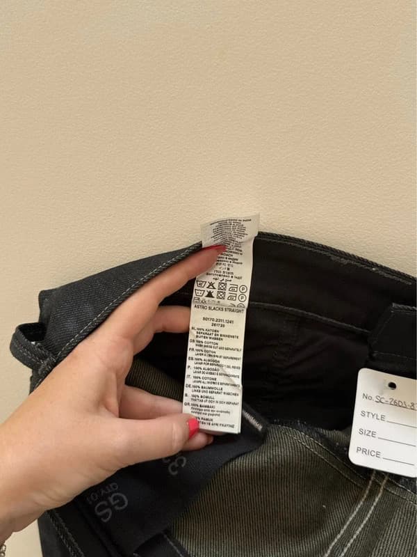 Tiesūs G-Star RAW GS 3301 Astro Slacks Straight džinsai juodi, dydis W33 L32 - SC260587 – nuotrauka 11/13