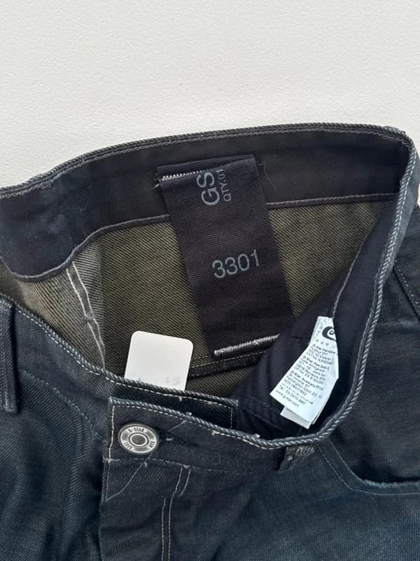 Tiesūs G-Star RAW GS 3301 Astro Slacks Straight džinsai juodi, dydis W33 L32 - SC260587 – nuotrauka 9/13