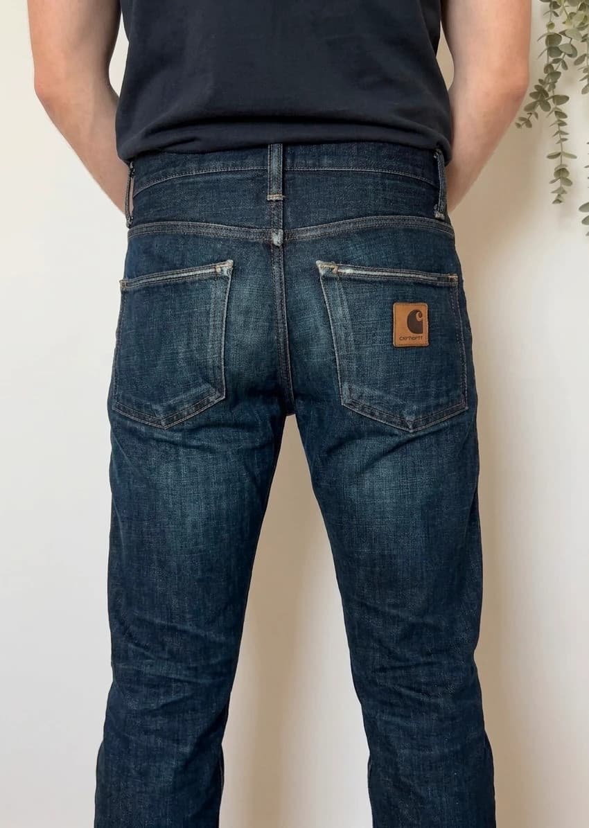 Carhartt WIP Klondike Pant džinsai nepraustos mėlynos spalvos, dydis W31 L32 - VM2606134 – nuotrauka 1/9