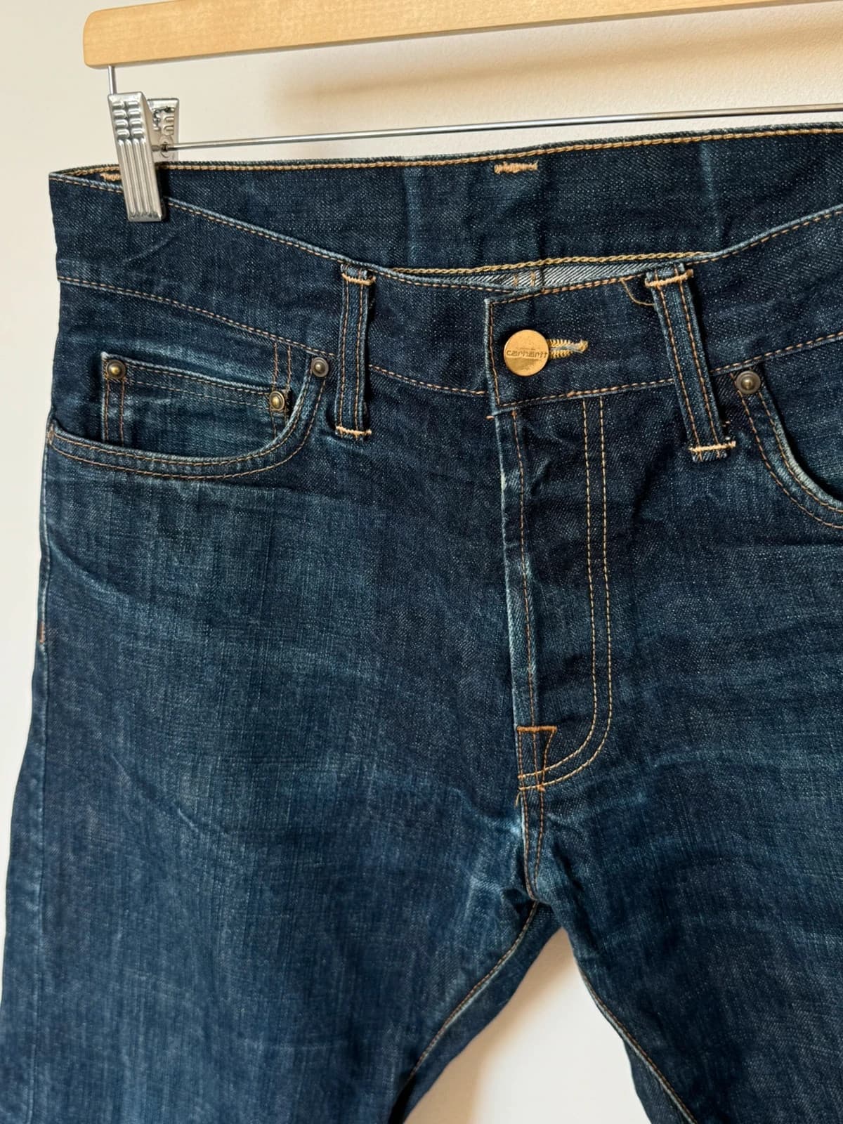 Carhartt WIP Klondike Pant džinsai nepraustos mėlynos spalvos, dydis W31 L32 - VM2606134 – nuotrauka 4/9