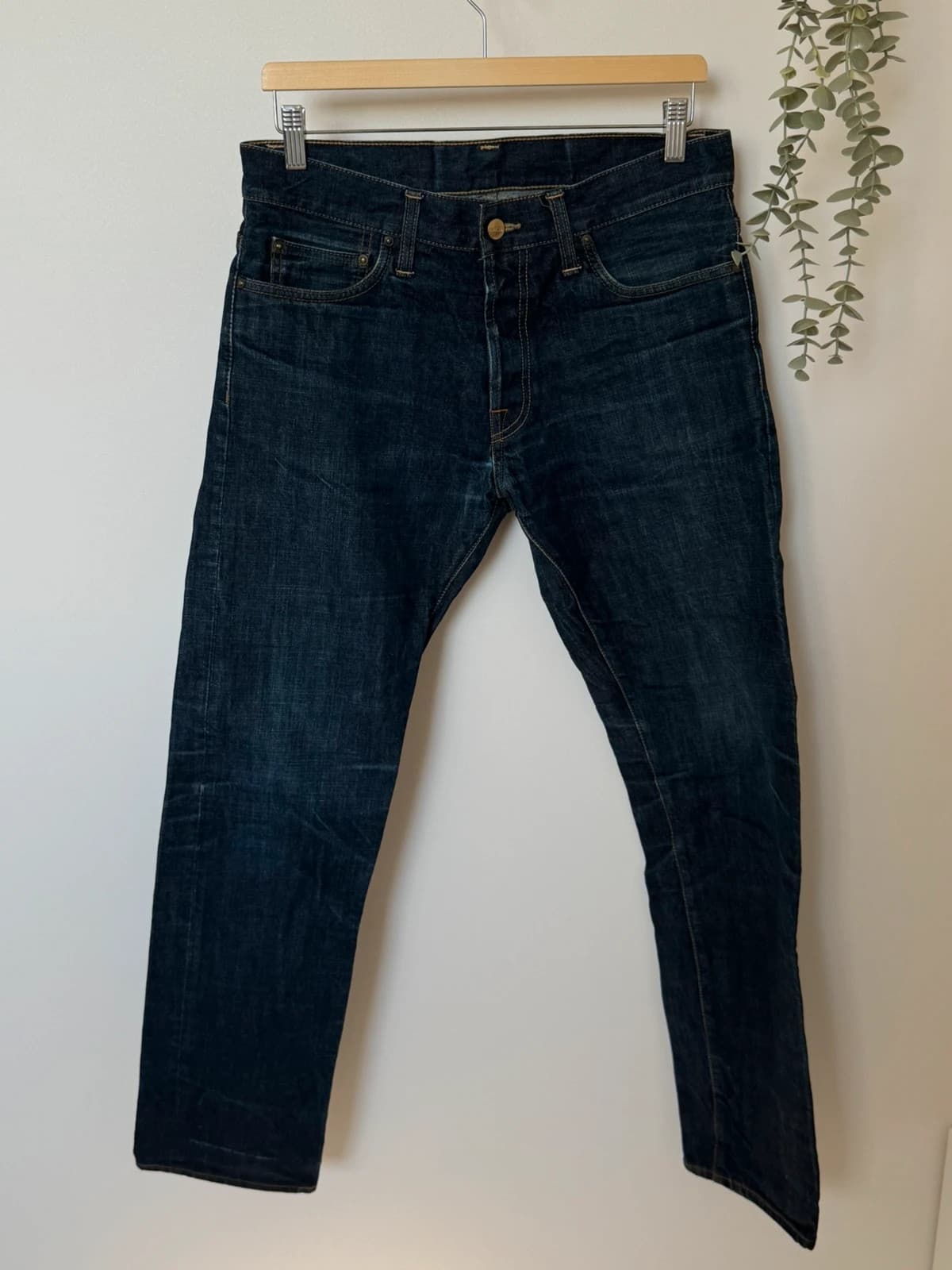 Carhartt WIP Klondike Pant džinsai nepraustos mėlynos spalvos, dydis W31 L32 - VM2606134 – nuotrauka 2/9