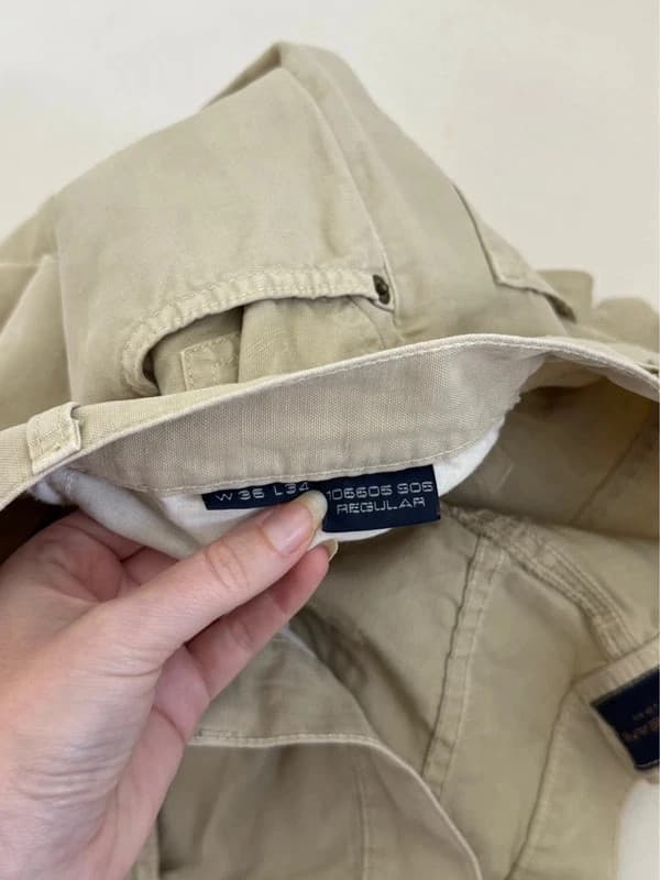 Pantalón Gant beige lino algodón talla W36 L34 - Foto 6/11