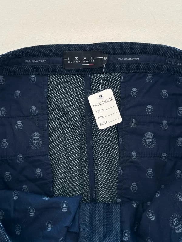 Izac Black Sport tamsiai mėlynos spalvos fluidinės chino kelnės dydis 50/W40 - SC260586 – nuotrauka 3/11