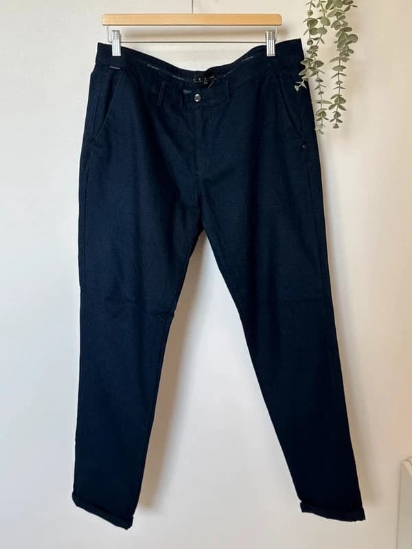 Izac Black Sport tamsiai mėlynos spalvos fluidinės chino kelnės dydis 50/W40 - SC260586 – nuotrauka 2/11