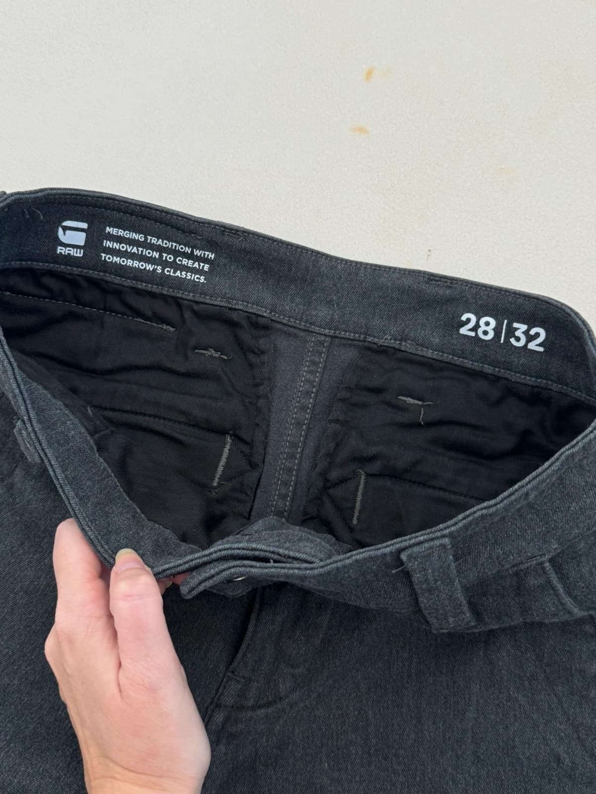 Παντελόνι chino skinny G-Star Raw ανθρακί γκρι μέγεθος W28/L32 - Φωτογραφία 9/13
