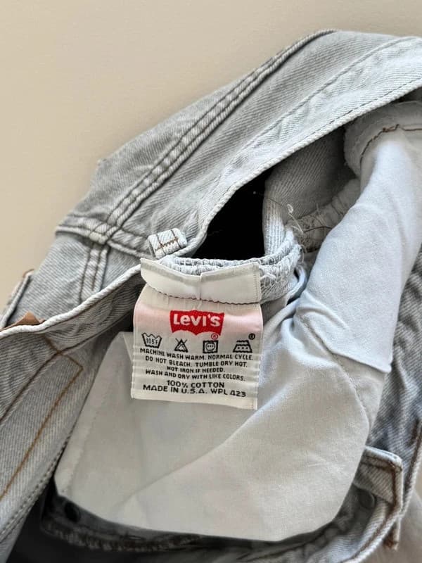Levi’s 501 vintažiniai džinsai šviesiai pilki W31 L34 Pagaminta JAV - SC2605104 – nuotrauka 5/11