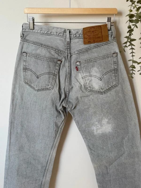 Levi’s 501 vintažiniai džinsai šviesiai pilki W31 L34 Pagaminta JAV - SC2605104 – nuotrauka 9/11