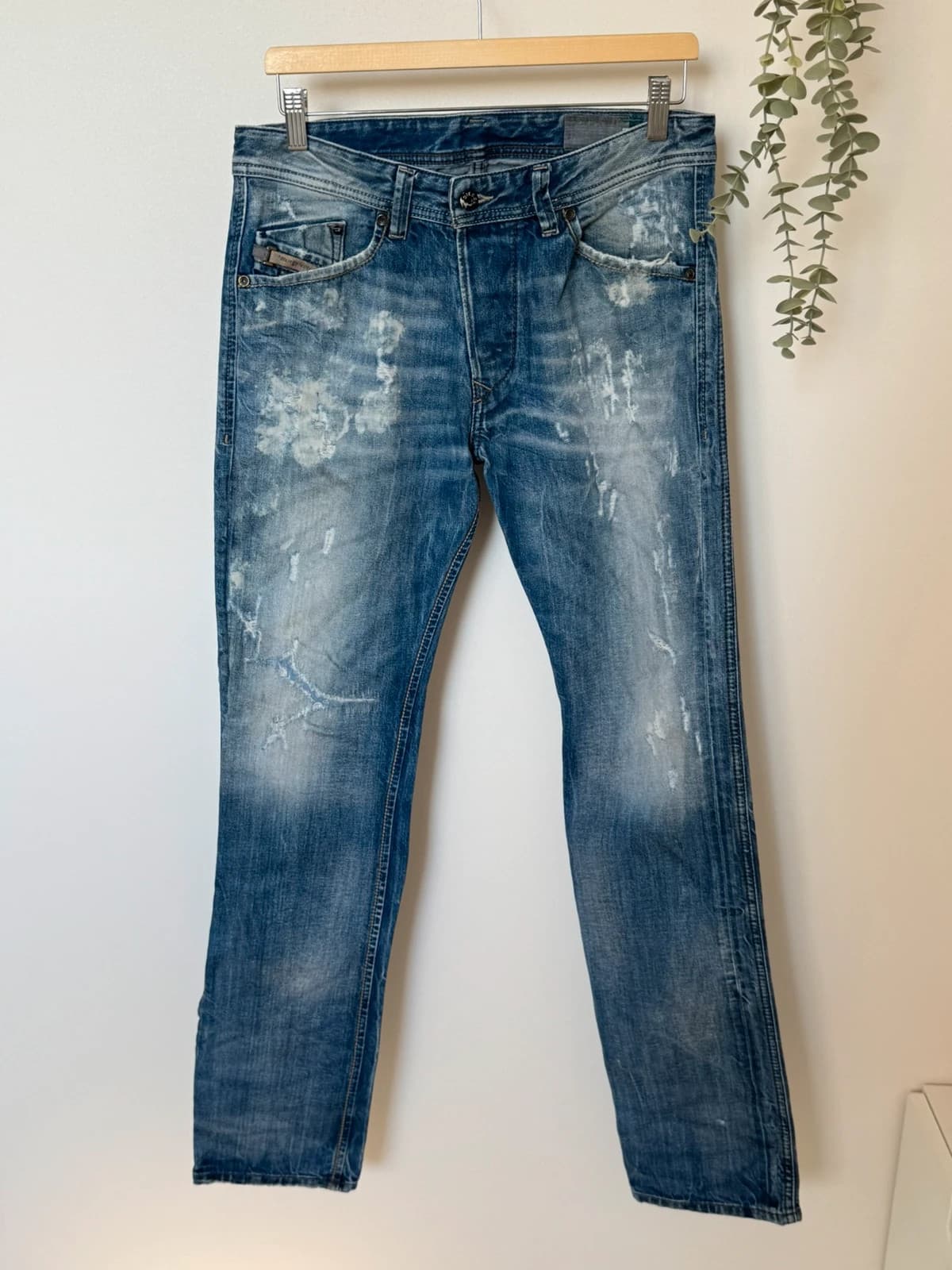 Diesel Blue Eyecons 2013/2 Edition džinsai išblukusios mėlynos spalvos distressed dydis 30 - SK2606102 – nuotrauka 2/13